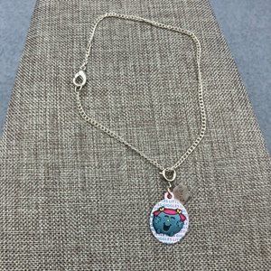 Little Miss GIGGLES Anklet Ankle Bracelet Charm 9 In Mr Men THOIP Silver Chain